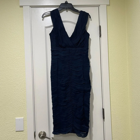 Tadashi Shoji Dresses & Skirts - TADASHI SHOJI 100% Silk Dark Blue Dress
